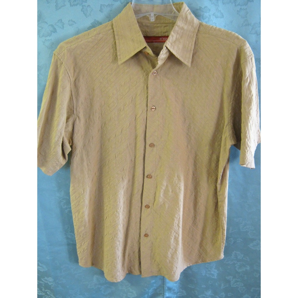 NWT Macys B52 Brand Puckered Stripe India Cotton Casual Shirt Size Large Y2K